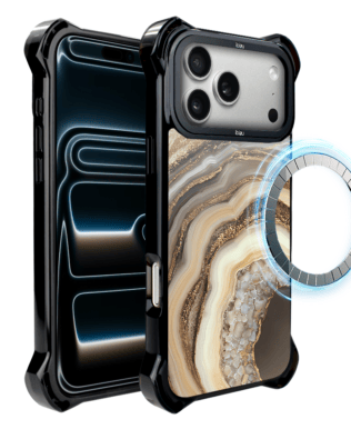 Etui do iPhone 17 Pro Max IBIZU DropGuard Ultra z MagSafe, Ethereal Essence, Miodowy Agat