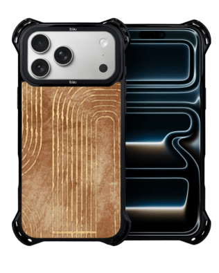 Etui do iPhone 17 Pro Max IBIZU DropGuard Ultra z MagSafe, Boho, Piaskowy labirynt