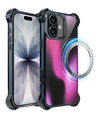 Etui do iPhone 17 IBIZU DropGuard Ultra z MagSafe, Twilight Dreams, Magenta Flow