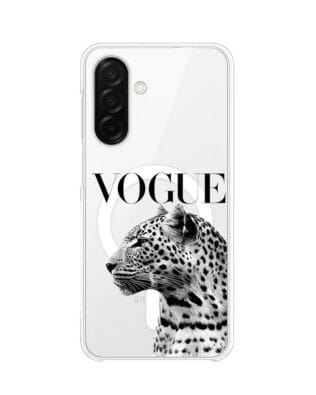 Etui do Samsung Galaxy A26 5G z MagSafe przeźroczyste, silikonowe Flexi, Positive Vibes, Tygrys Vogue