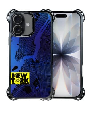 Etui do iPhone 17 IBIZU DropGuard Ultra z MagSafe, mapy świata, New York