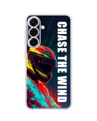 Etui do Samsung Galaxy S25 FE przeźroczyste, silikonowe Flexi, Bikers, Chase The Wind