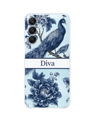 Etui do Samsung Galaxy M35 5G przeźroczyste, silikonowe Flexi, Mystic, Diva Peacock