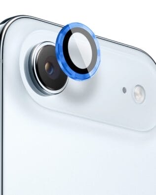 Metalowa osłona obiektywu aparatu ze szkła hartowanego 9H do iPhone Air, 1 zestaw, granatowa