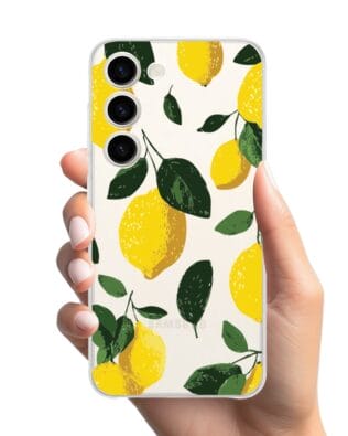 Etui do Samsung Galaxy S23 FE 5G przeźroczyste, silikonowe Flexi, Italian Summer, Cytrynowe