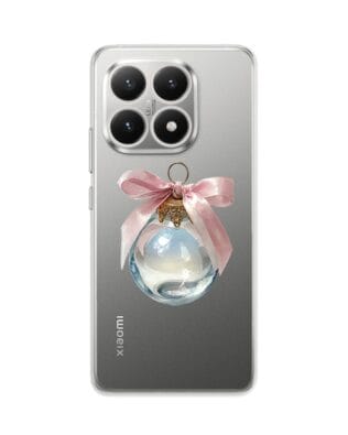 Etui do Xiaomi 15T przeźroczyste, silikonowe Flexi, Przytulne święta, Kryształowa bombka