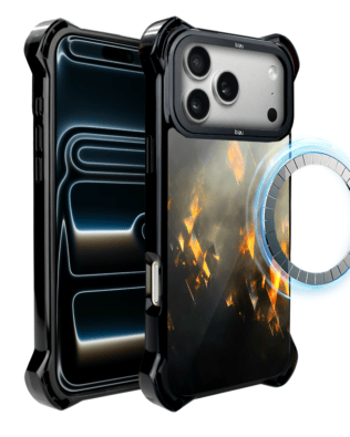 Etui do iPhone 17 Pro IBIZU DropGuard Ultra z MagSafe, Twilight Dreams, Golden Sparks