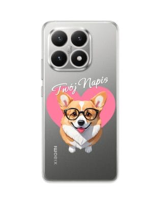 Etui do Xiaomi 15T przeźroczyste, silikonowe Flexi, Puppy Love, pies rasy Corgi