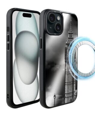 Etui do iPhone 15 Plus IBIZU DropGuard Matt z MagSafe, Noir City, Big Ben