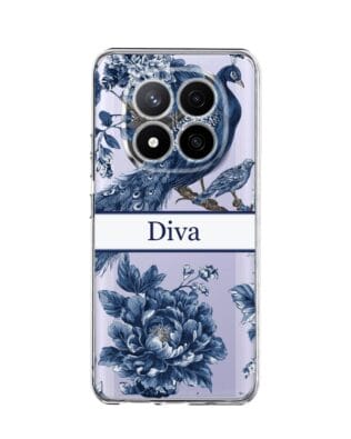 Etui do Xiaomi Redmi Note 14 Pro 4G przeźroczyste, silikonowe Flexi, Mystic, Diva Peacock