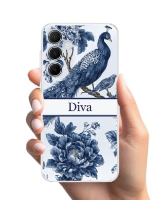 Etui do Samsung Galaxy A35 5G przeźroczyste, silikonowe Flexi, Mystic, Diva Peacock