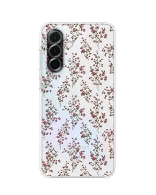 Etui do Samsung Galaxy A36 5G przeźroczyste, silikonowe Flexi, Mini Patterns, Różyczki