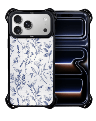 Etui do iPhone 17 Pro Max IBIZU DropGuard Ultra z MagSafe, Pastel Bloom, Lazurowe szepty