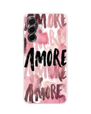 Etui do Samsung Galaxy A36 5G przeźroczyste, silikonowe Flexi, Positive Vibes, Amore Amore