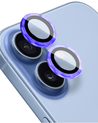 Metalowa osłona obiektywu aparatu ze szkła hartowanego 9H do iPhone 17, 1 zestaw, ultramaryna
