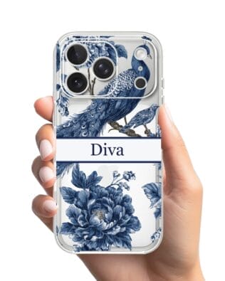 Etui do iPhone 17 Pro Max przeźroczyste, silikonowe Flexi, Mystic, Diva Peacock