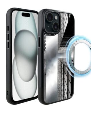 Etui do iPhone 15 Plus IBIZU DropGuard Matt z MagSafe, Noir City, Drapacze chmur