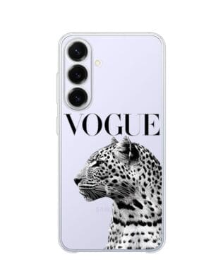 Etui do Samsung Galaxy S25 FE przeźroczyste, silikonowe Flexi, Positive Vibes, Tygrys Vogue