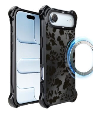 Etui do iPhone Air IBIZU DropGuard Ultra z MagSafe, Midnight Mirror, Cienie liści