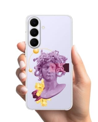 Etui do Samsung Galaxy S25 FE przeźroczyste, silikonowe Flexi, antyczna figura