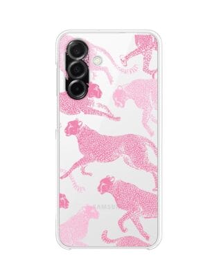 Etui do Samsung Galaxy A26 5G przeźroczyste, silikonowe Flexi, Mystic, Różowe pumy