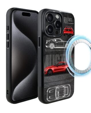 Etui do iPhone 15 Pro Max IBIZU DropGuard Matt z MagSafe, TechDrive, GT V8 “Coyote”