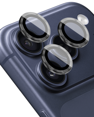 Metalowa osłona obiektywu aparatu ze szkła hartowanego 9H do iPhone 17 Pro, 1 zestaw, głęboka czerń