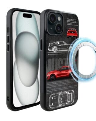 Etui do iPhone 15 IBIZU DropGuard Matt z MagSafe, TechDrive, GT V8 “Coyote”