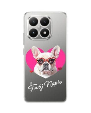 Etui do Xiaomi 15T przeźroczyste, silikonowe Flexi, Puppy Love, pies rasy Buldog Francuski