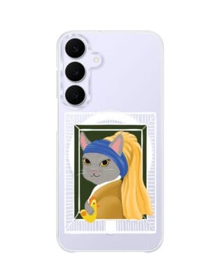 Etui do Samsung Galaxy S25 FE z MagSafe przeźroczyste, silikonowe Flexi, kotek z kurczakiem