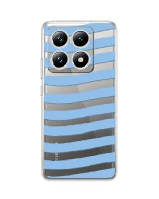 Etui do Xiaomi 14T przeźroczyste, silikonowe Flexi, fale morskie