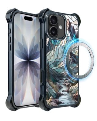 Etui do iPhone 17 IBIZU DropGuard Ultra z MagSafe, Barwy Szkła, Górski Potok