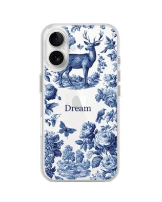 Etui do iPhone 16 przeźroczyste, silikonowe Flexi, Mystic, Dream Deer