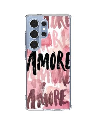 Etui do Samsung Galaxy S25 Ultra z MagSafe przeźroczyste, silikonowe Flexi, Positive Vibes, Amore Amore