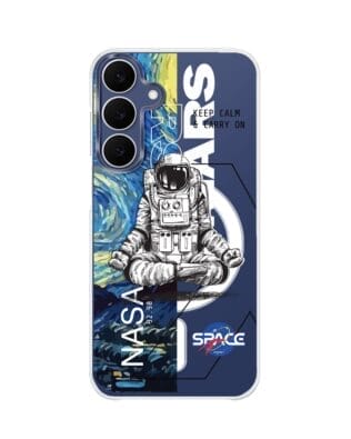 Etui do Samsung Galaxy S25 FE z MagSafe przeźroczyste, silikonowe Flexi, keep calm in Cosmos