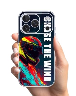 Etui do iPhone 17 Pro Max przeźroczyste, silikonowe Flexi, Bikers, Chase The Wind