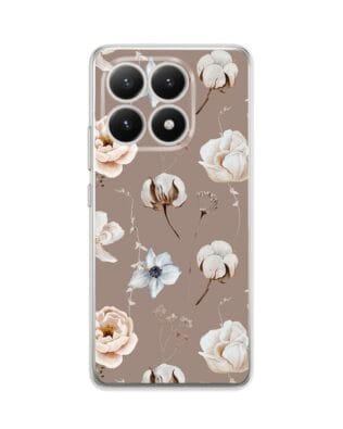 Etui do Xiaomi 15T przeźroczyste, silikonowe Flexi, Summer Patterns, akwarelowe kwiatki