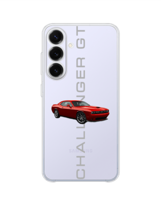 Etui do Samsung Galaxy S25 FE przeźroczyste, silikonowe Flexi, Szybkie Auta, czerwony Challenger GT