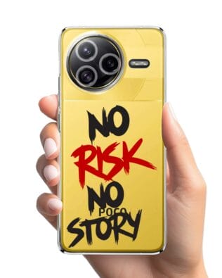 Etui do Xiaomi POCO F7 Ultra przeźroczyste, silikonowe Flexi, Positive Vibes, No Risk No Story