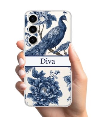 Etui do Samsung Galaxy S23 przeźroczyste, silikonowe Flexi, Mystic, Diva Peacock