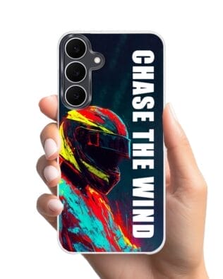 Etui do Samsung Galaxy S25 FE z MagSafe przeźroczyste, silikonowe Flexi, Bikers, Chase The Wind