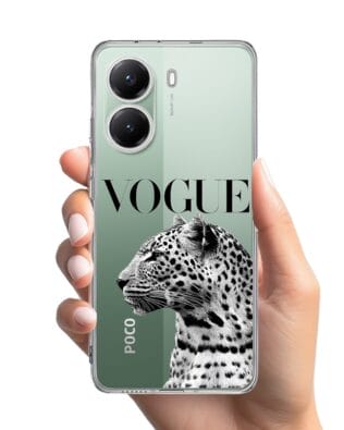 Etui do Xiaomi POCO X7 Pro przeźroczyste, silikonowe Flexi, Positive Vibes, Tygrys Vogue