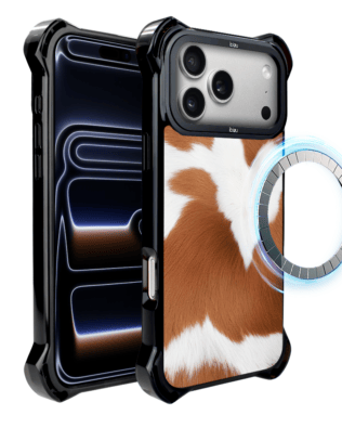 Etui do iPhone 17 Pro Max IBIZU DropGuard Ultra z MagSafe, Zew Natury, Alpejska krowa