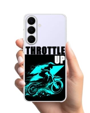 Etui do Samsung Galaxy S25 FE przeźroczyste, silikonowe Flexi, Bikers, Cross na maxa