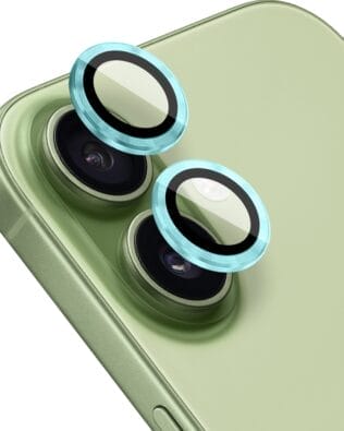Metalowa osłona obiektywu aparatu ze szkła hartowanego 9H do iPhone 17, 1 zestaw, berylowa zieleń