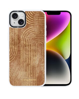 Etui do iPhone 14 Plus IBIZU DropGuard Matt z MagSafe, Boho, Geometryczne linie