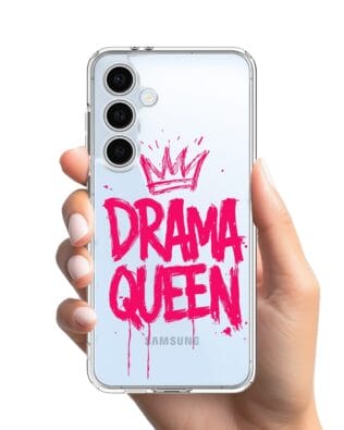 Etui do Samsung Galaxy S24 FE przeźroczyste, silikonowe Flexi, Positive Vibes, Drama Queen