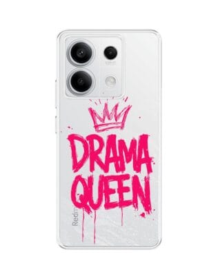 Etui do Xiaomi Redmi Note 13 Pro 5G przeźroczyste, silikonowe Flexi, Positive Vibes, Drama Queen