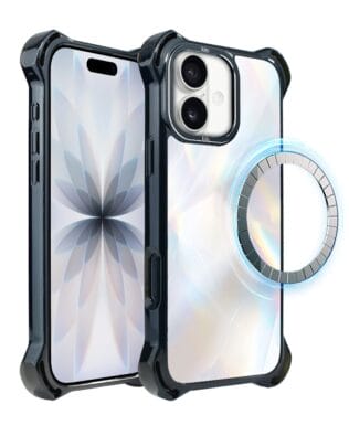 Etui do iPhone 17 IBIZU DropGuard Ultra z MagSafe, Ethereal Essence, Opalizujący diament
