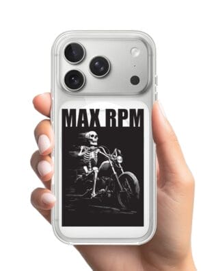 Etui do iPhone 17 Pro z MagSafe przeźroczyste, silikonowe Flexi, Bikers, Ghost Rider